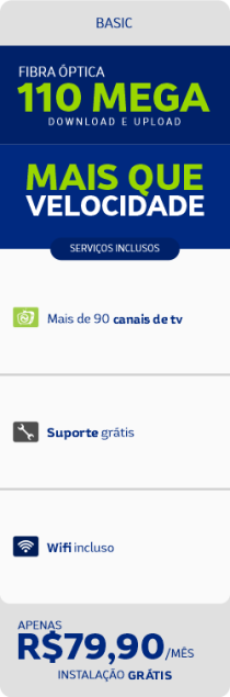 Internet Fibra Óptica 110MB