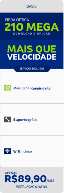 Internet Fibra Óptica 210MB