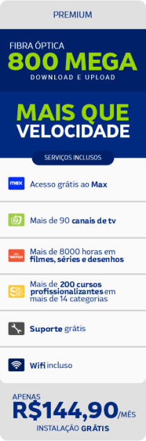 Internet Fibra Óptica + Max 800MB