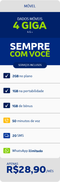 Internet móvel 4GB